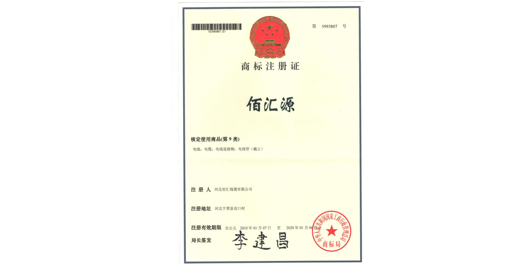 乐玩国际源 商标注册证书 乐玩国际电缆有限公司